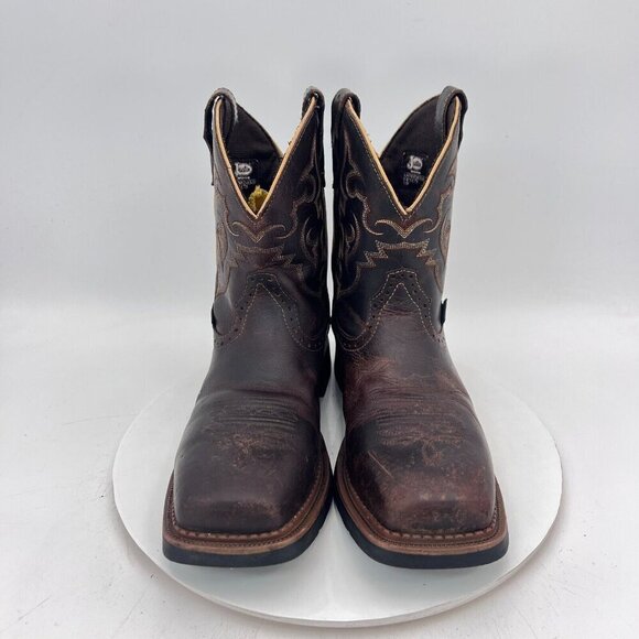 Justin Jalena Maple Women Size 10B WKL9978 Brown Leather Steel Toe Western Boot - Picture 2 of 15